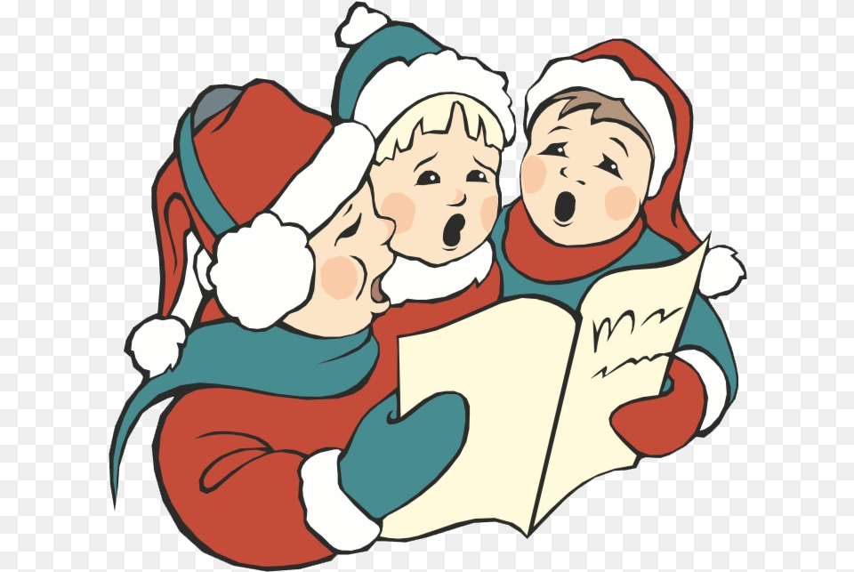 Christmas Carols Pic Christmas Carolers, Person, Reading, Baby, Book Free Png Download