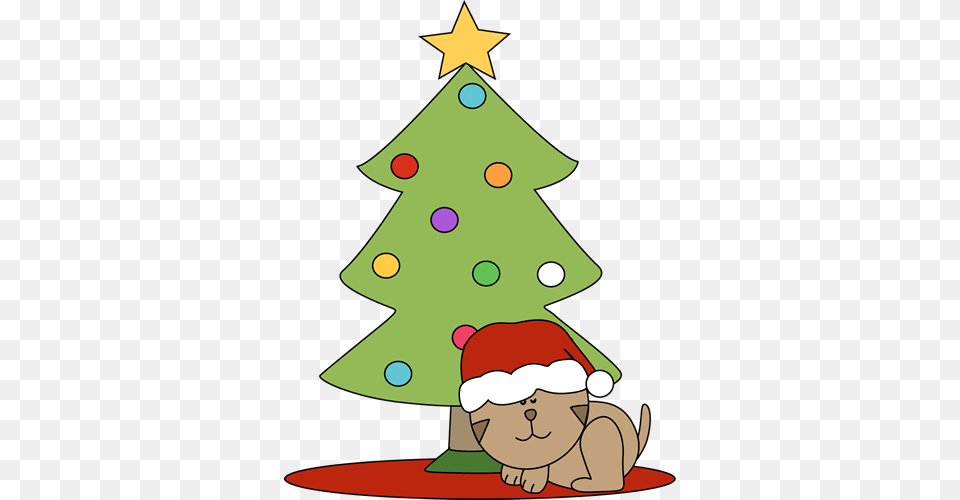 Christmas Cat Clipart Cat And Christmas Tree Clipart, Face, Person, Head, Festival Free Png