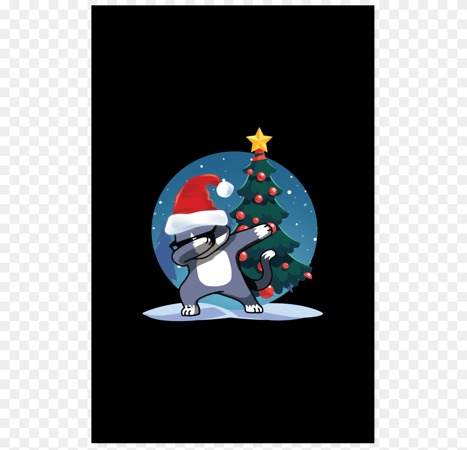 Christmas Cat Dabbing Cartoon Snowboarding, Art, Graphics, Festival, Christmas Decorations Free Transparent Png