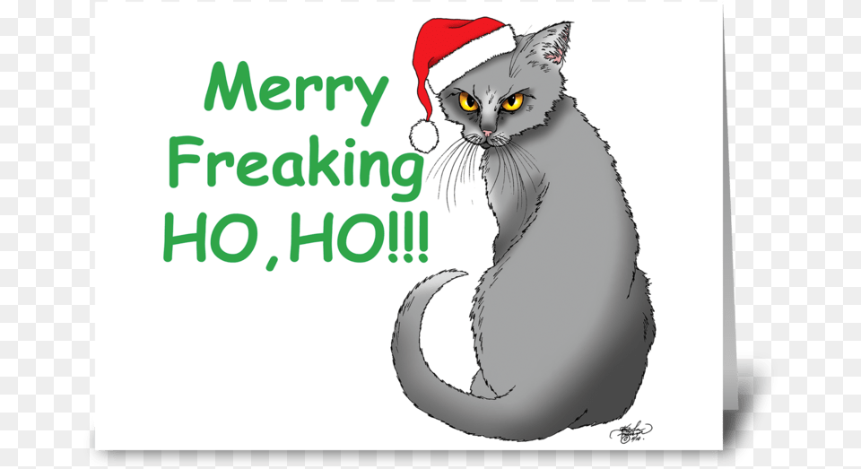 Christmas Cat Greeting Card Ready Mix Concrete, Animal, Mammal, Pet Png