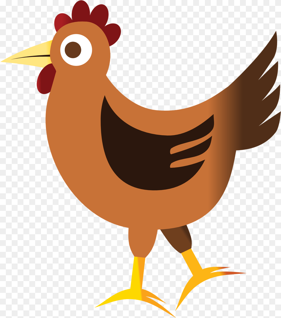 Christmas Chicken Picture Files Transparent Background Cartoon Chicken, Animal, Bird, Fowl, Hen Free Png Download