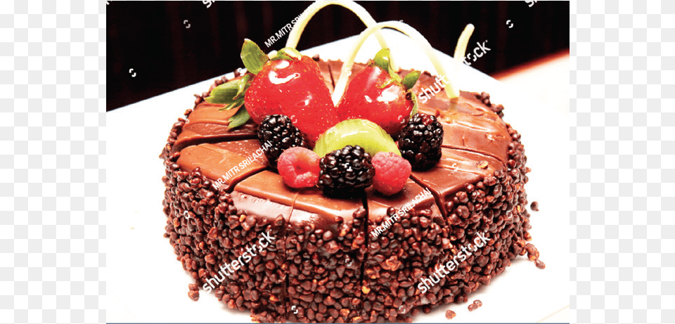 Christmas Chocolate Fruit Cake Chocolate Cake With Fruit, Torte, Food, Dessert, Cream Free Png