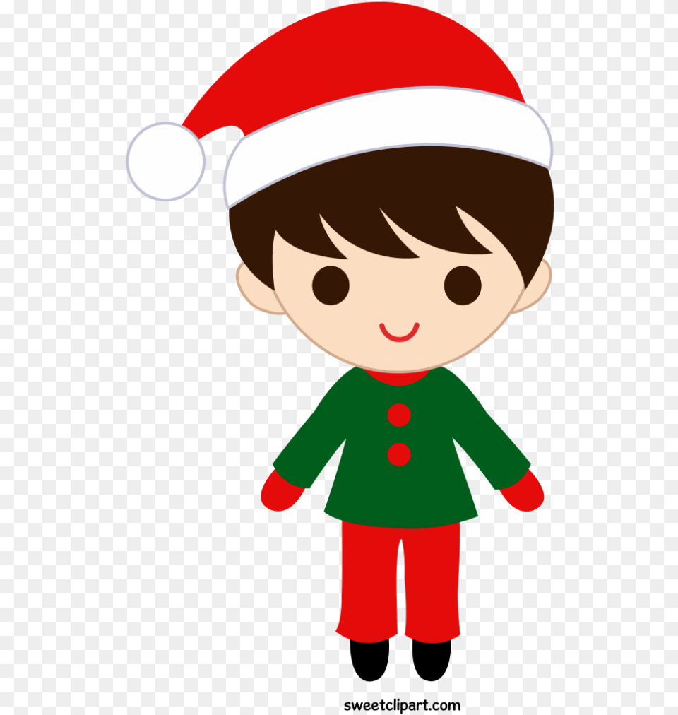 Christmas Christian Clipart Children Christmas Boy And Girl Elves Clipart, Elf, Baby, Person Png Image