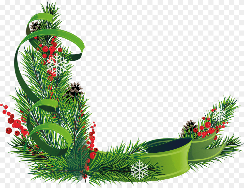 Christmas Christmas Corner Border Transparent Background, Art, Plant, Pattern, Tree Free Png