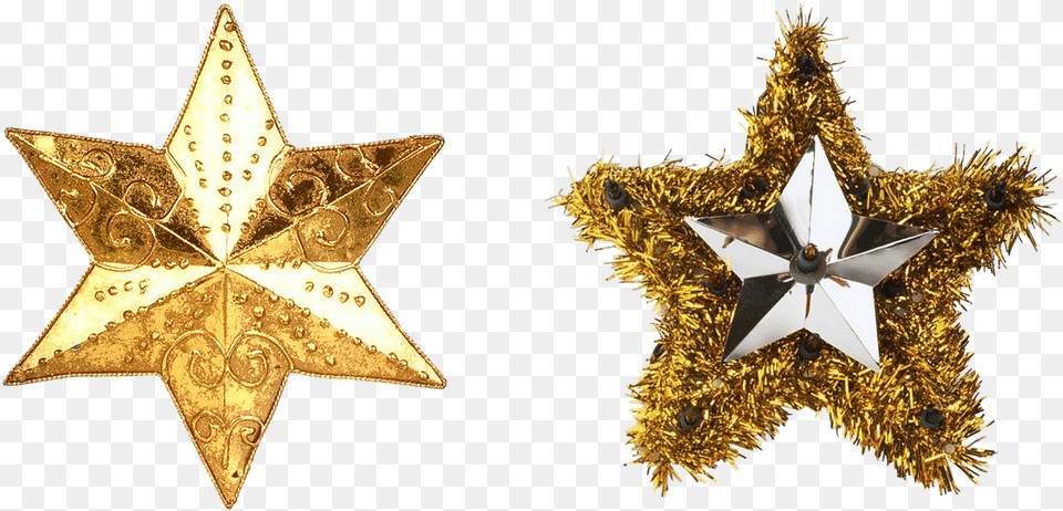 Christmas Christmas Decorations Ornament Decor, Star Symbol, Symbol, Gold, Animal Free Png