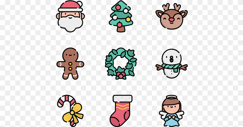 Christmas Christmas Icon Cartoon Baby, Person, Face, Head Free Transparent Png