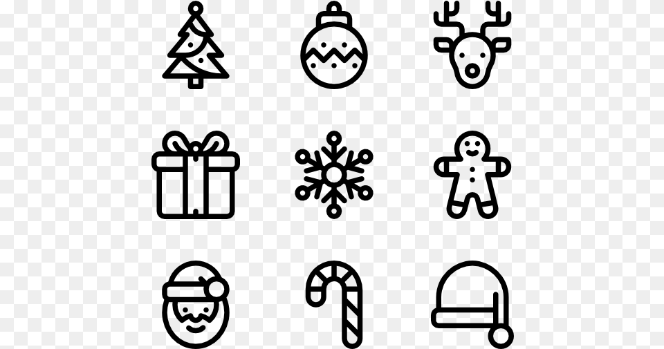 Christmas Christmas Icons Vector, Gray Png Image