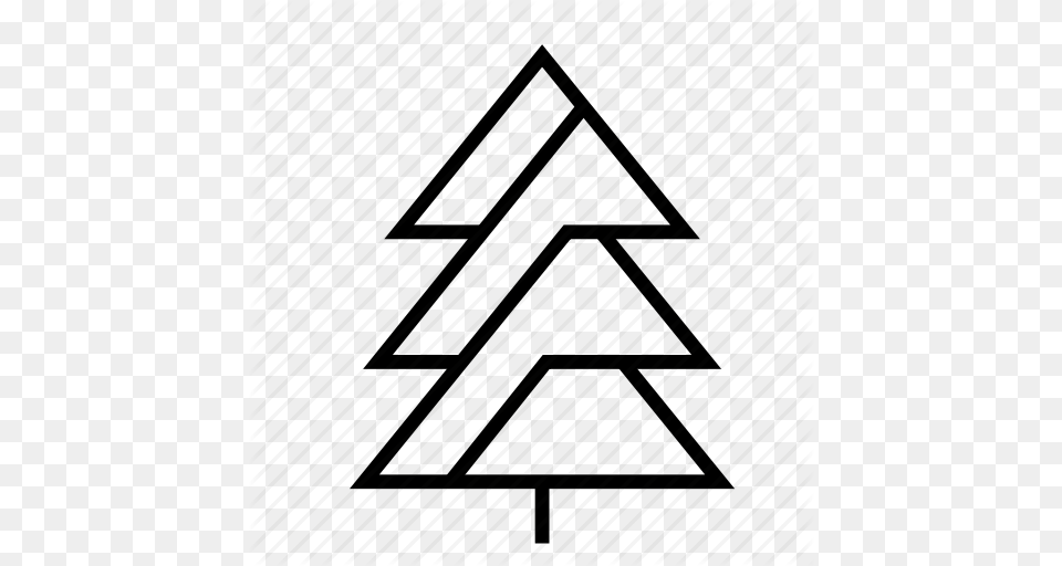 Christmas Christmas Tree Geometric Santa Snow Tree Winter Icon, Triangle, Symbol Free Transparent Png