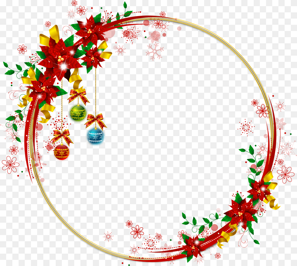 Christmas Circle Border Happy New Year Special Png Image