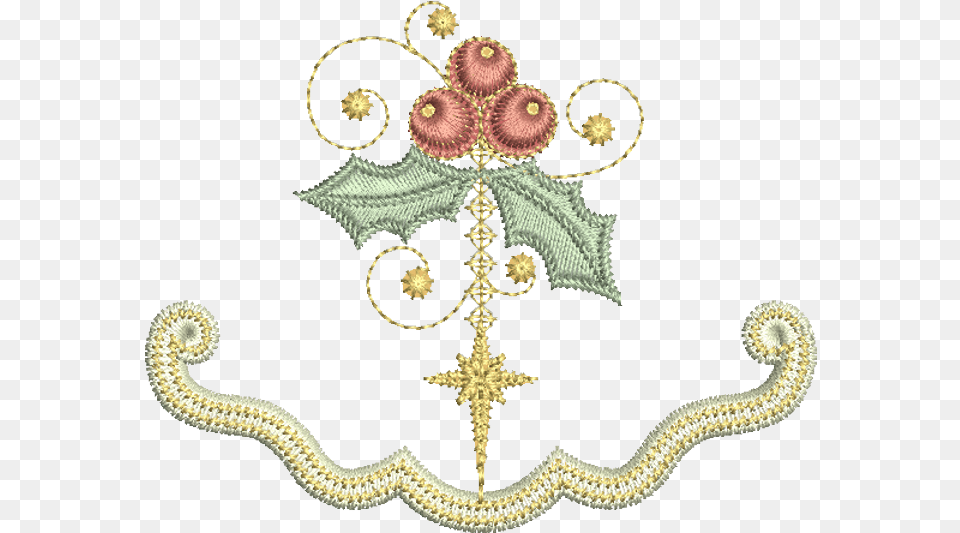 Christmas Circular Holly Border Embroidery Motif 21 Decorative, Pattern, Accessories, Jewelry, Animal Png Image