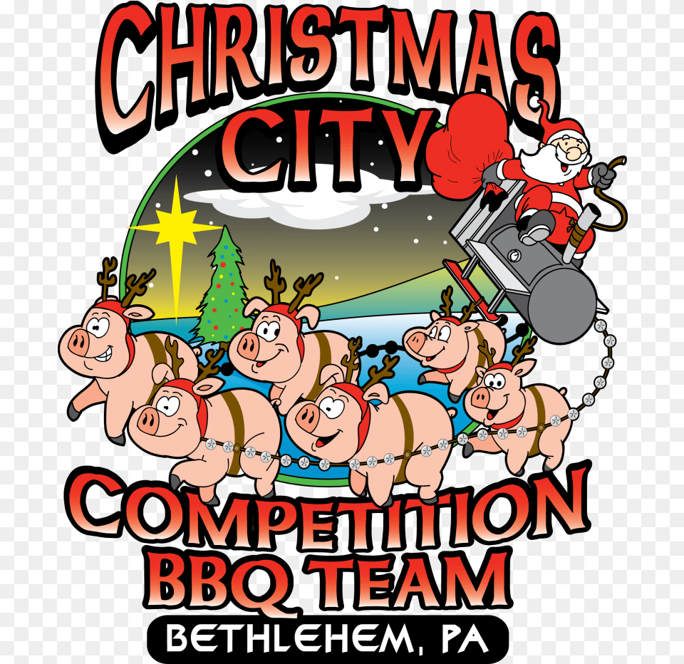Christmas City Competition Bbq Team Barbecue Clipart Cartoon, Advertisement, Poster, Baby, Person Free Png