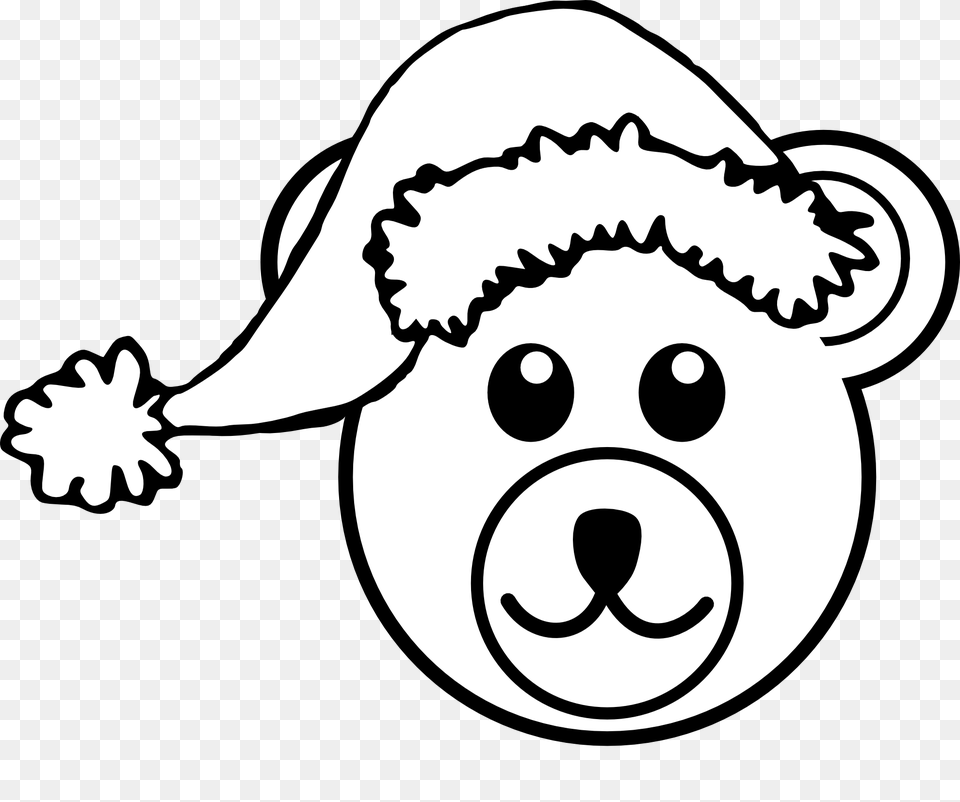 Christmas Clip Art Black And White, Stencil, Baby, Person, Face Free Png