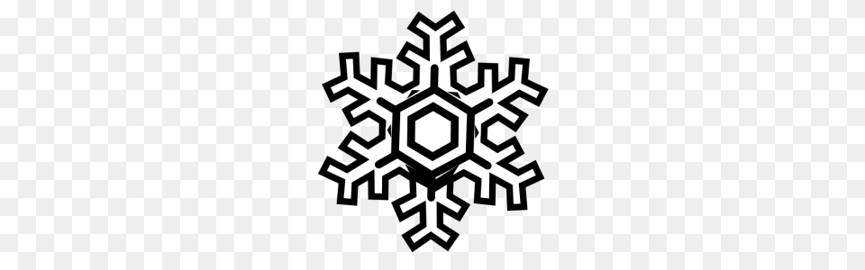 Christmas Clip Art Black And White, Nature, Outdoors, Snow, Snowflake Png