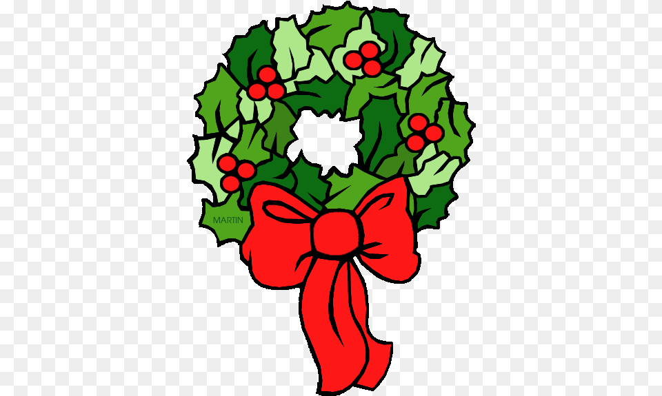 Christmas Clip Art By Phillip Martin Wreath Wreath Clipart, Floral Design, Graphics, Pattern, Flower Png Image