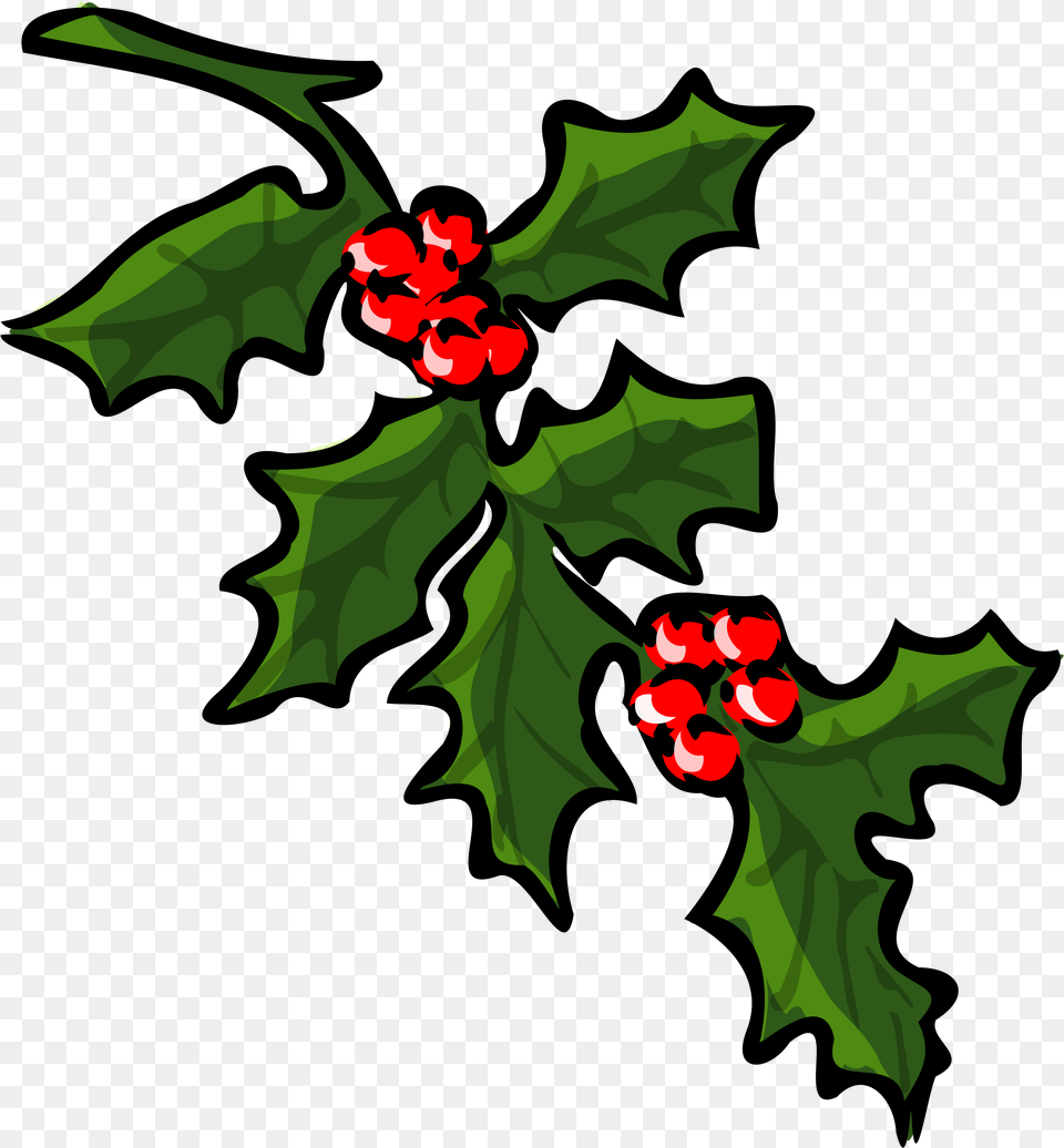 Christmas Clip Art Holly Sprigs Clip Art, Leaf, Plant, Flower, Food Free Png Download