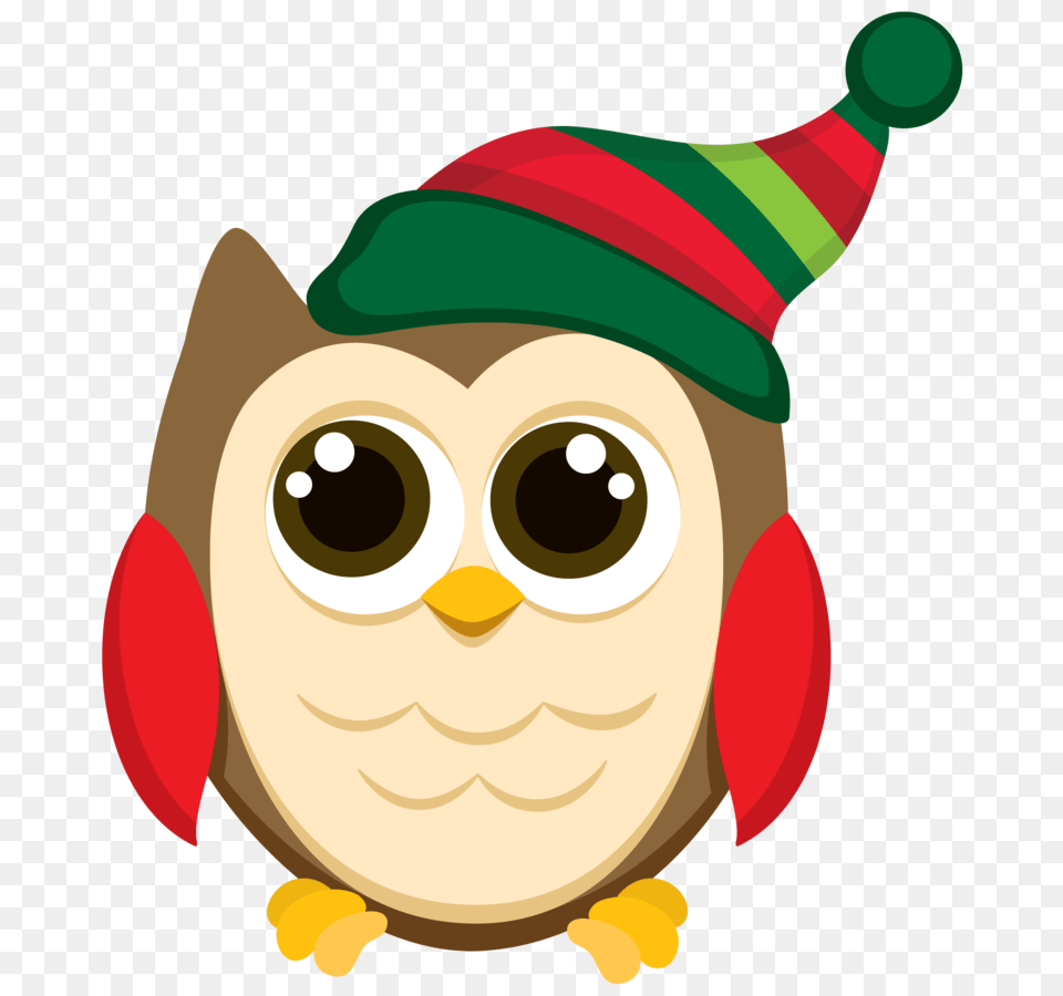 Christmas Clip Art Owl, Cap, Clothing, Hat, Elf Png
