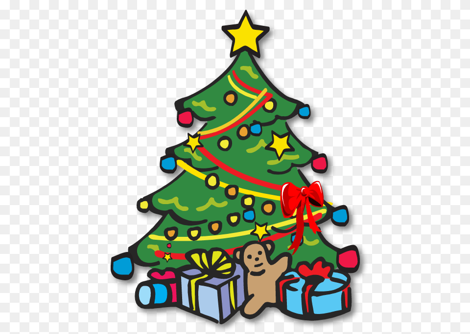 Christmas Clipart Black And White, Tree, Plant, Festival, Christmas Decorations Free Png