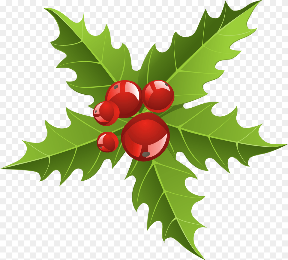 Christmas Clipart Mistletoe Transparent Christmas Elements, Leaf, Plant, Food, Fruit Png