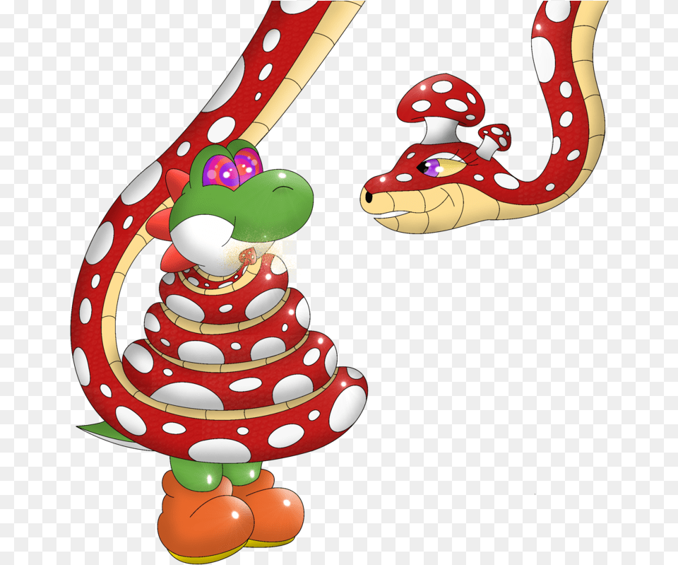 Christmas Clipart Mushroom Yoshi Transprent Toy, Animal, Reptile, Snake Free Png