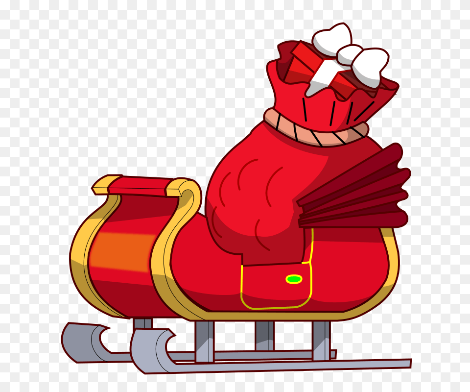 Christmas Clipart Santa Sleigh, Dynamite, Weapon, Sled, Body Part Png