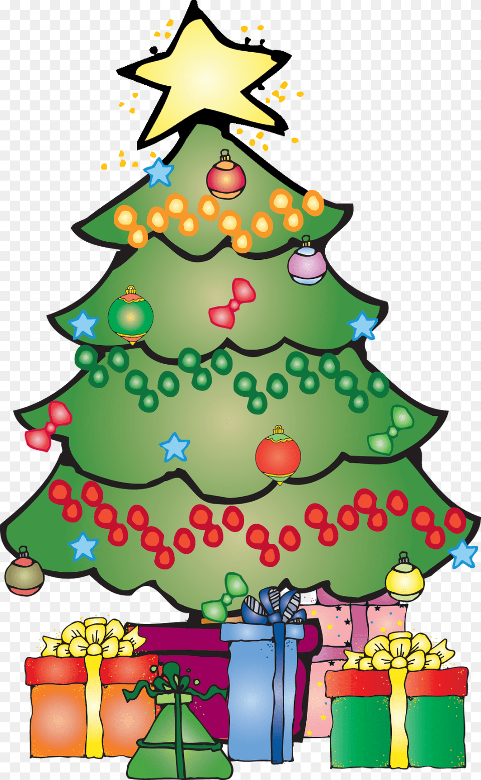 Christmas Clipart School Collection, Christmas Decorations, Festival, Christmas Tree Png