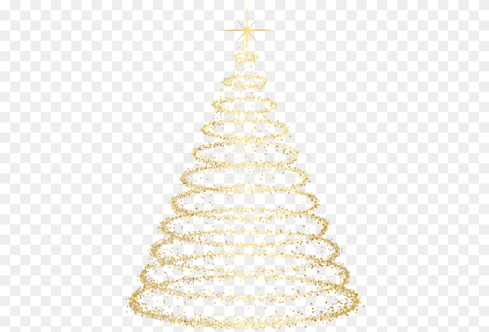 Christmas Cliparts Transparent Gold Gold Christmas Tree Transparent, Christmas Decorations, Festival, Christmas Tree, Chandelier Free Png Download