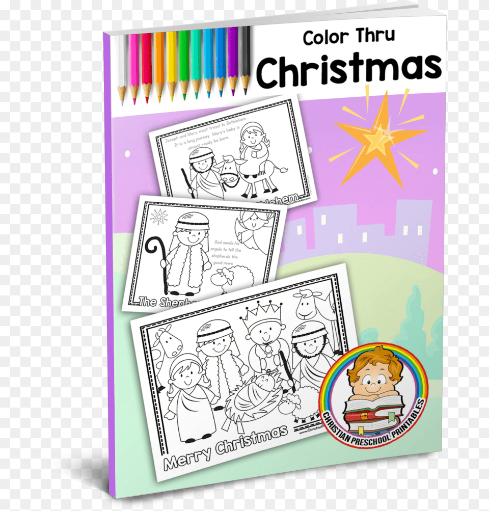 Christmas Colouring Pages Bible With Coloring Christian Coloring Book, Publication, Comics, Adult, Wedding Free Png Download