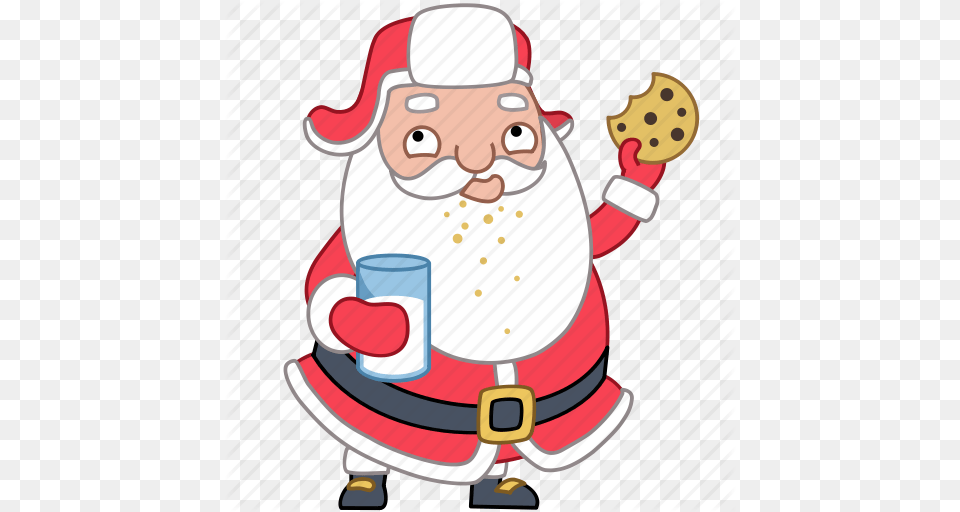Christmas Cookie Holiday Milk Santa Sweet Xmas Icon, Cream, Dessert, Food, Ice Cream Free Png