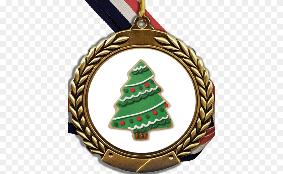 Christmas Cookie Logo Medal Medal, Gold, Accessories, Jewelry, Locket Free Transparent Png