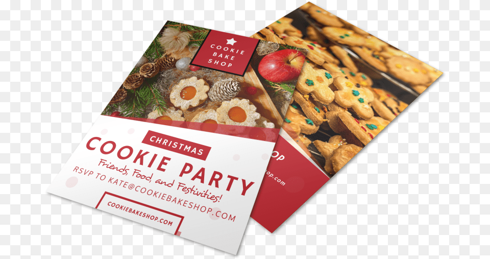 Christmas Cookie Party Flyer Template Mycreativeshop Christmas Cookie Flyer, Advertisement, Poster, Apple, Produce Png Image