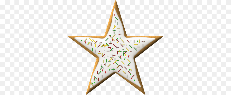Christmas Cookie Star Clip Art For Kids Star Cookie With Dot, Symbol, Star Symbol, Animal, Fish Free Png