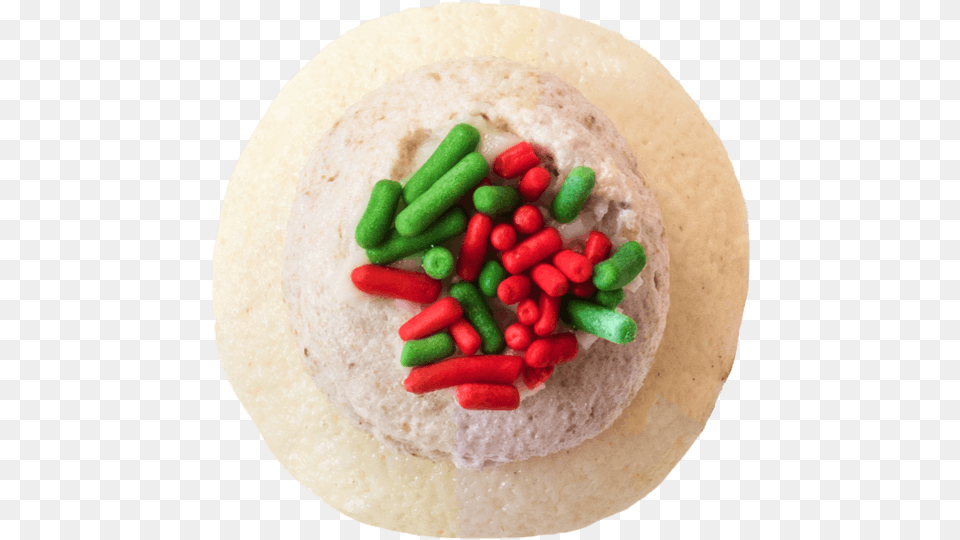 Christmas Cookies Amp Milk Cupcake Small Top View Image Cookie, Food, Sweets, Sprinkles Free Transparent Png
