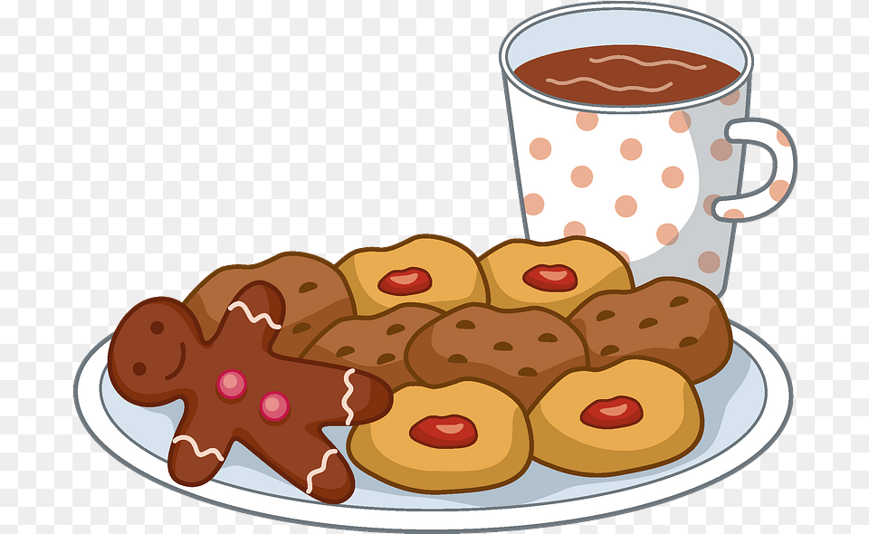 Christmas Cookies And Hot Drink Clipart Free Download Clip Art, Cookie, Food, Sweets, Ketchup Png Image