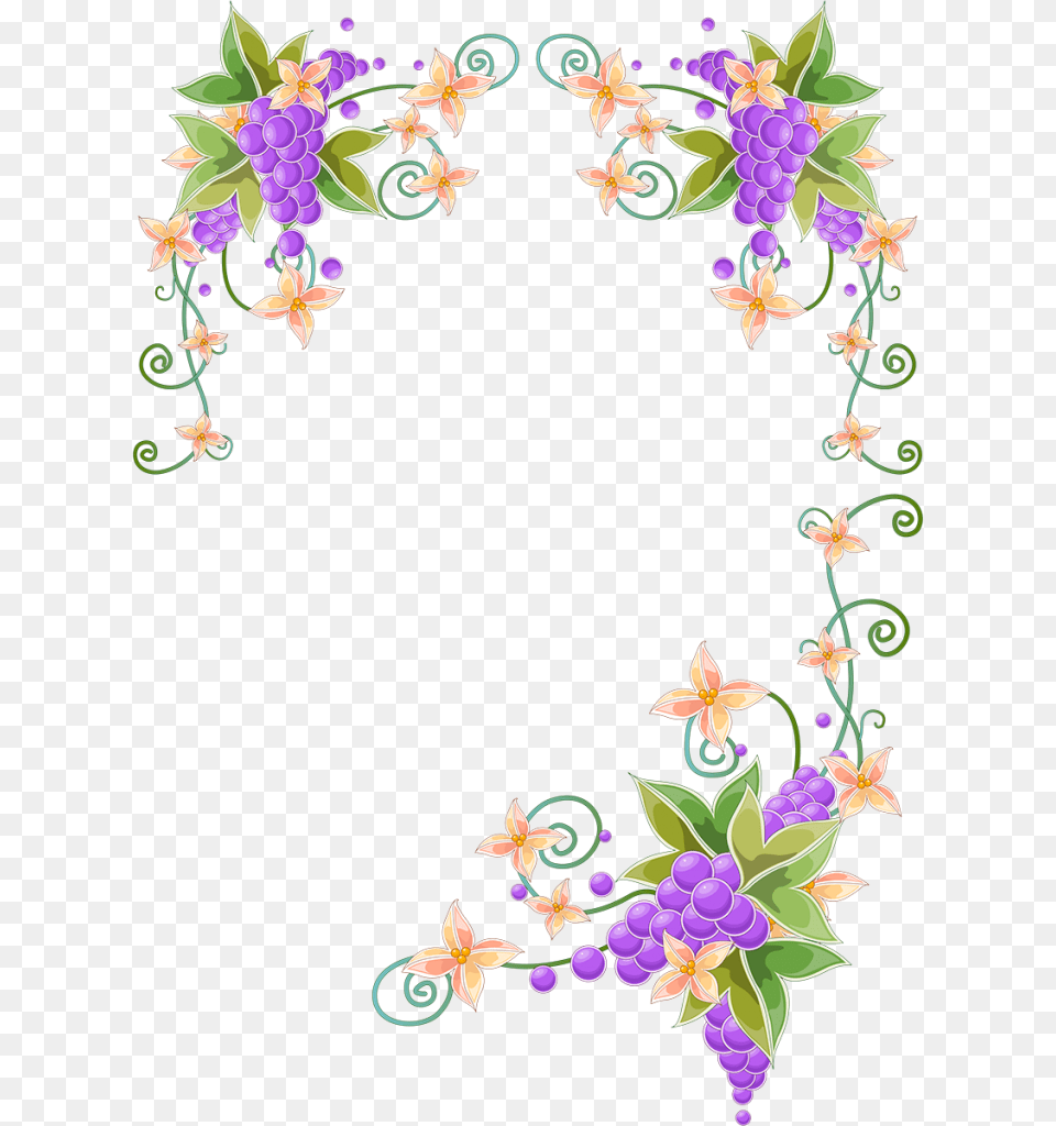 Christmas Corner Border Border Design With Flowers And Butterflies, Art, Floral Design, Graphics, Pattern Free Png Download