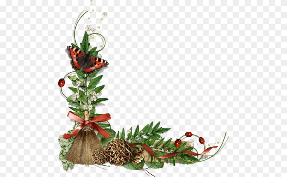 Christmas Corner Clipart, Plant, Art, Floral Design, Flower Free Transparent Png