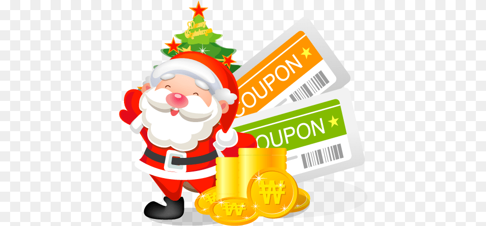 Christmas Coupons Icon Santa Iconset Mid Nights, Dynamite, Weapon, Text Free Png Download