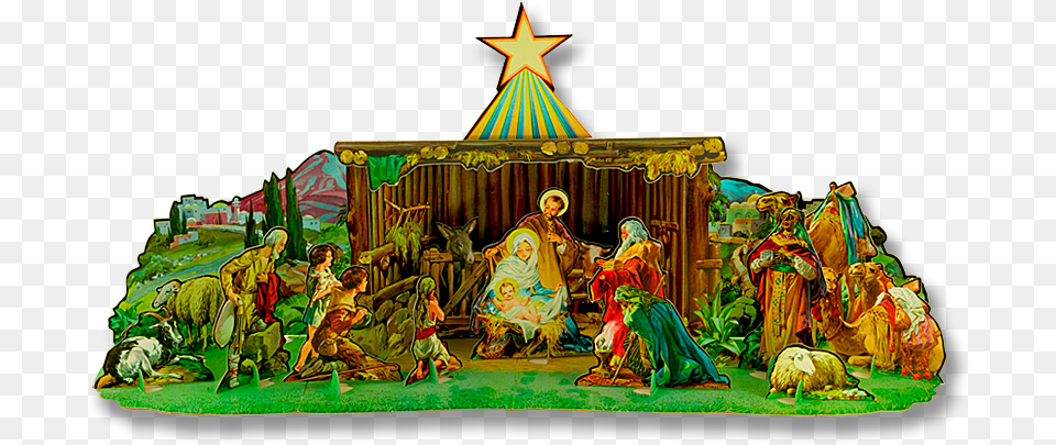 Christmas Crib 2 Cut Out Christmas Nativity, Leisure Activities, Circus, Adult, Person Png Image