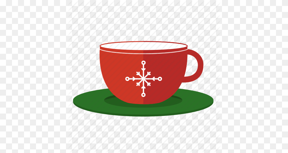 Christmas Cup Cup And Saucer Hot Chocolate Icon, Beverage, Coffee, Coffee Cup Free Png Download