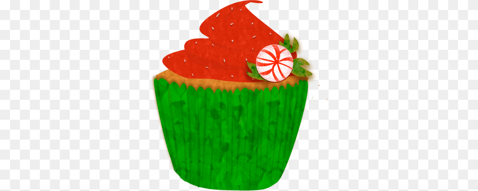 Christmas Cupcake Clip Art, Berry, Produce, Plant, Fruit Png