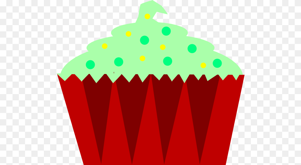 Christmas Cupcake Clip Art At Clker Cartoon Christmas Cupcakes Transparent, Cake, Cream, Dessert, Food Png