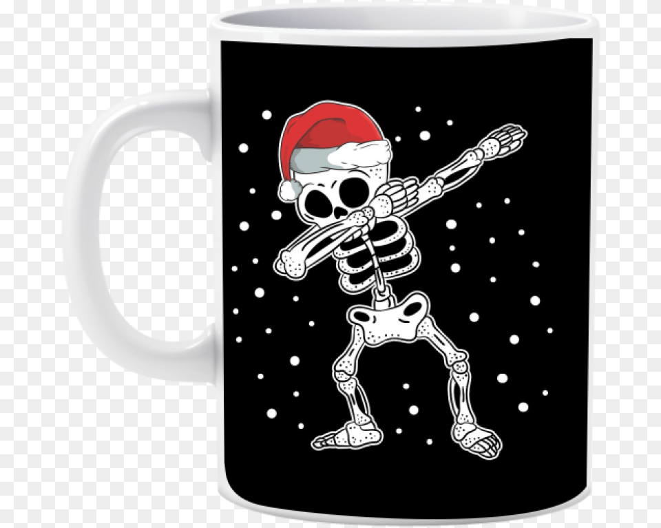 Christmas Dabbing Skeleton, Cup, Baby, Person, Beverage Png