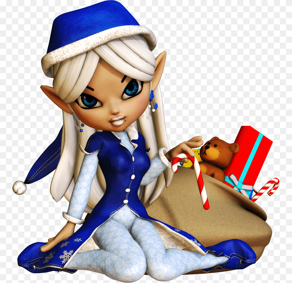 Christmas Day Christmas Elf Girl, Doll, Toy, Face, Head Free Transparent Png