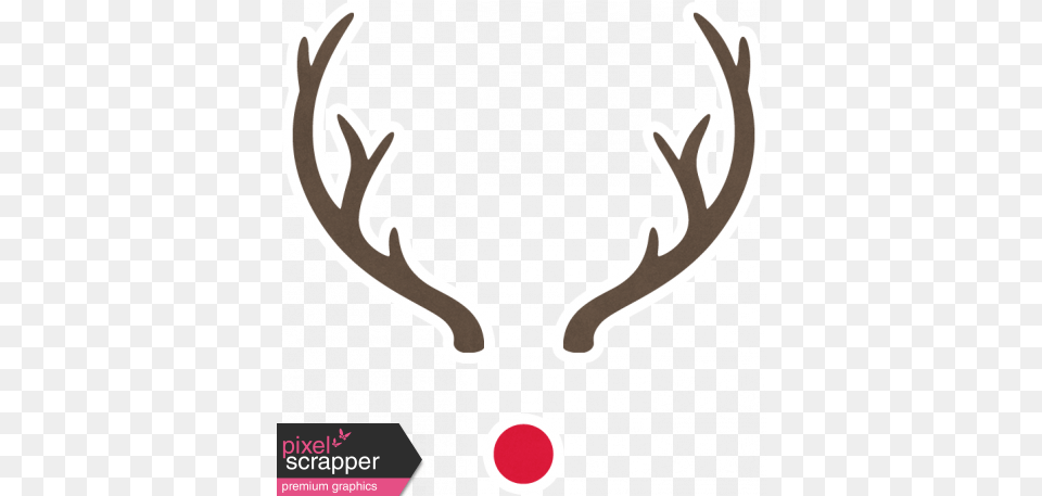 Christmas Daysticker Rudolph Graphic By Sharon Dewi Stolp Dot, Antler Free Png