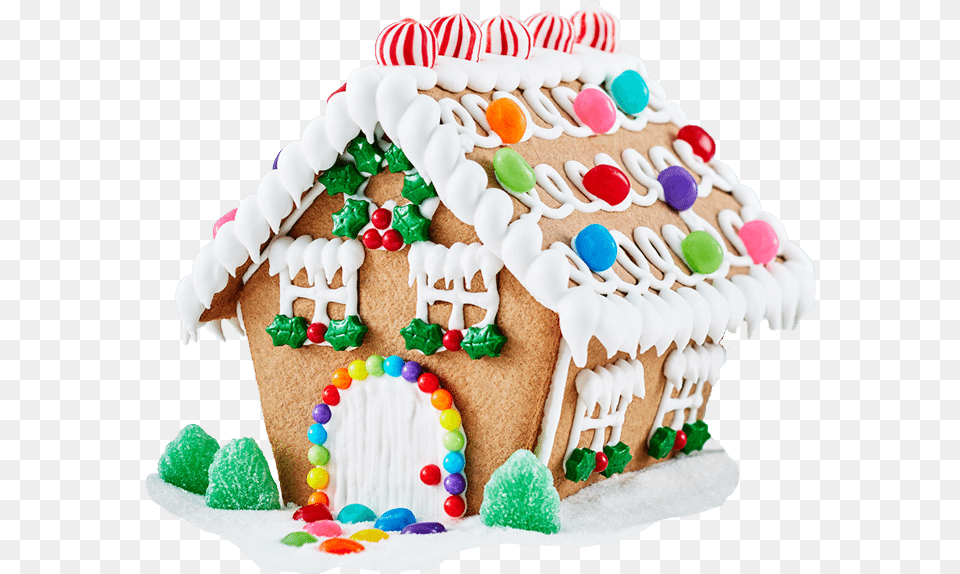 Christmas Decorated House Kit Winter Gingerbread Houses Kits, Birthday Cake, Cake, Cookie, Cream Free Transparent Png