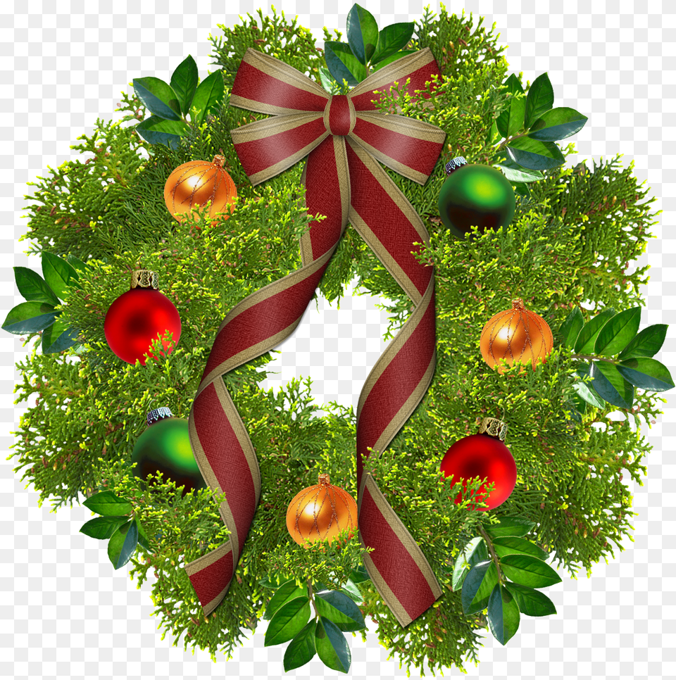 Christmas Decoration Christmas Wreath Transparent Background, Plant Free Png Download