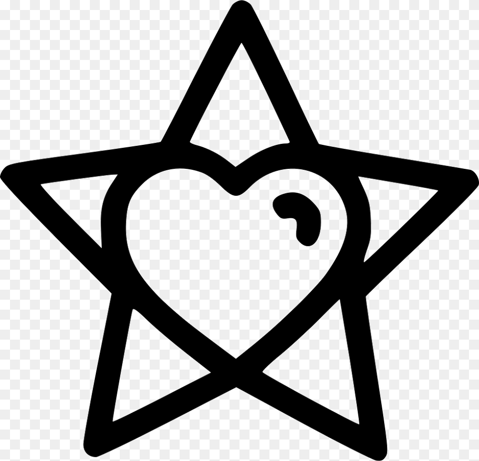 Christmas Decoration Heart Star Lightning Icon Free Heart Star Black And White, Star Symbol, Symbol, Cross Png Image