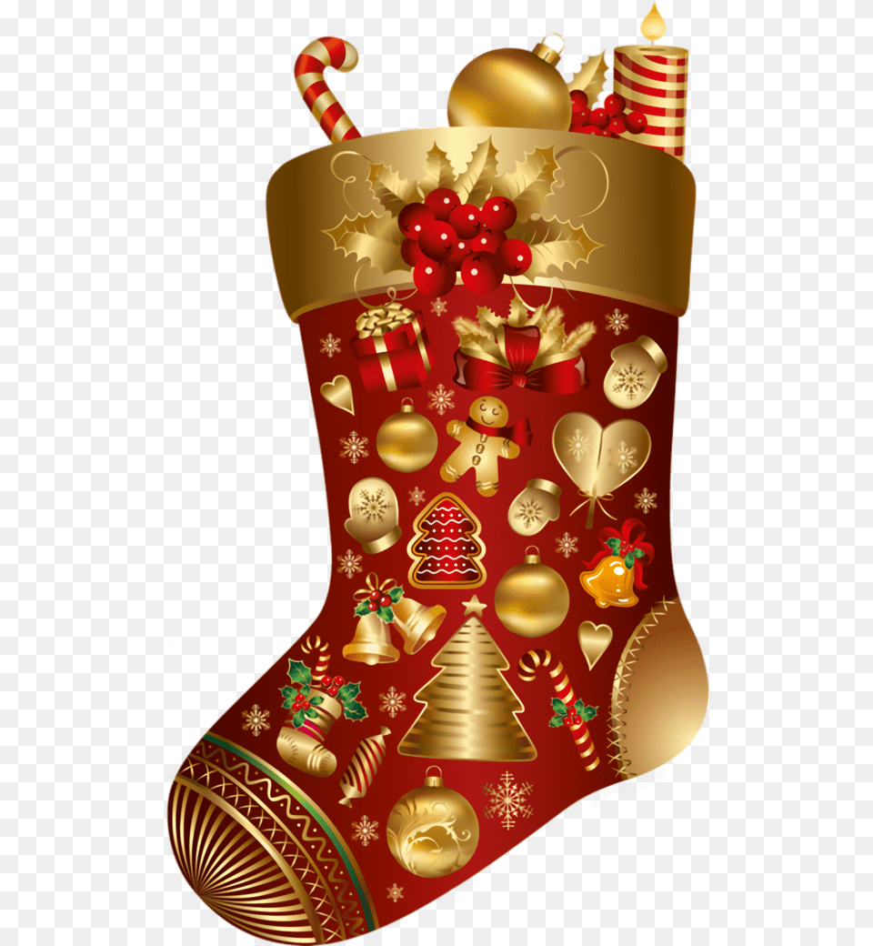 Christmas Decoration Stocking Christmas Stocking Clipart Gold, Hosiery, Gift, Christmas Decorations, Clothing Free Transparent Png