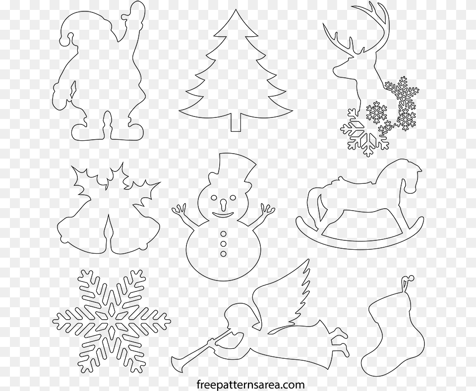 Christmas Decoration Templates, Gray Png