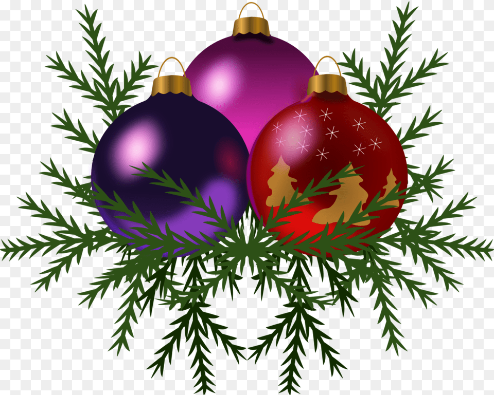 Christmas Decorations Clip Art, Conifer, Plant, Tree, Purple Free Png Download