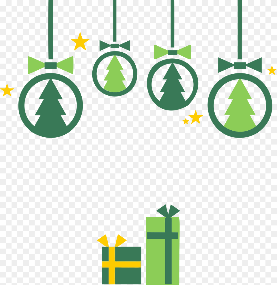 Christmas Decorations Icons, Green, Star Symbol, Symbol Png Image